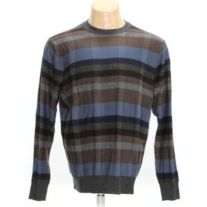 DAMON Black Brown Blue Pullover Sweater XL